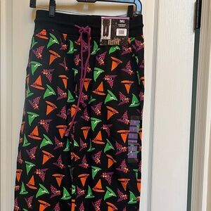 Black Halloween Themed Drawstring Pants